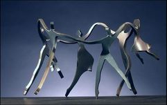 Boris Kramer Fine Art Artist Dancing Family with Four Children
